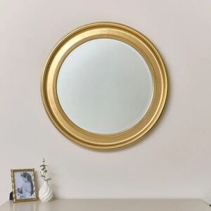 Gold Vintage Wall Mirror - 80cm Square Round Elegant Decor Gold Vintage Wall Mirror - 80cm Square Round Elegant Decor
