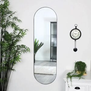 Black Oval Wall Mirror - 40cm x 140cm - Wall Mirror Black Oval Wall Mirror - 40cm x 140cm - Wall Mirror