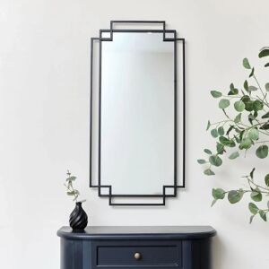 Black Matt Wall Mirror - 94cm x 48cm - Wall Mirror Black Matt Wall Mirror - 94cm x 48cm - Wall Mirror