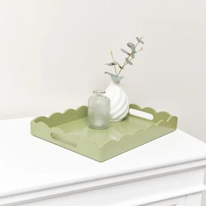 Olive Green Rectangular Tray - Wood Olive Green Rectangular Tray - Wood