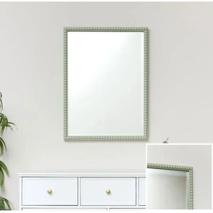 Sage Green Wall Mirror - Rectangle Bobble - 62x82cm - Wall Mountable Sage Green Wall Mirror - Rectangle Bobble - 62x82cm - Wall Mountable