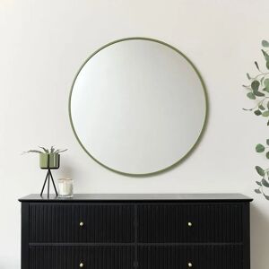 Olive Green Wall Mirror - 80cm x 80cm - Stylish Statement Mirror Olive Green Wall Mirror - 80cm x 80cm - Stylish Statement Mirror