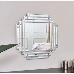 Silver Art Deco Fan Wall Mirror - Wall Mirror Silver Art Deco Fan Wall Mirror - Wall Mirror