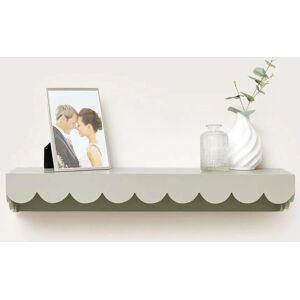 Taupe Scalloped Wall Storage Shelf - 61cm - Wood - Home Decor & Accessories Taupe Scalloped Wall Storage Shelf - 61cm - Wood - Home Decor & Accessories