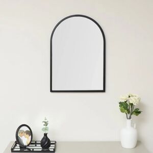 Melody Maison Black Arched Mirror - 70cm x 50cm - Stylish Wall Decor Melody Maison Black Arched Mirror - 70cm x 50cm - Stylish Wall Decor