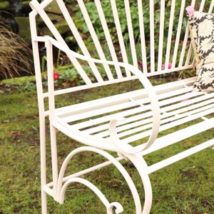 Pink Garden Bench - Ornate Metal 103cm - Garden Furniture Pink Garden Bench - Ornate Metal 103cm - Garden Furniture