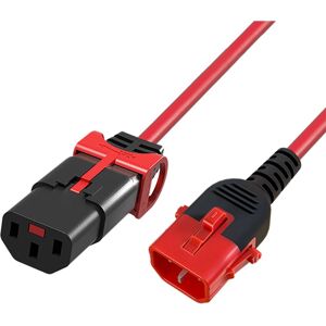 ACT Voedingskabel - 2m Rood IEC Lock C13 C14 - Voedingskabel ACT Voedingskabel - 2m Rood IEC Lock C13 C14 - Voedingskabel