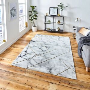 Think Rugs Craft 23299 Ivory Gold Abstract Rug - Rug Think Rugs Craft 23299 Ivory Gold Abstract Rug - Rug