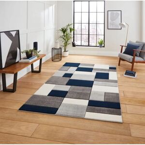 Think Rugs Matrix MT61 Grey/Navy - Rug Think Rugs Matrix MT61 Grey/Navy - Rug
