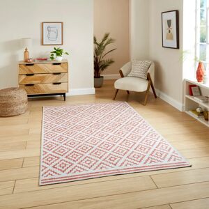 Coral Orange Geometric Rug - Rug Coral Orange Geometric Rug - Rug