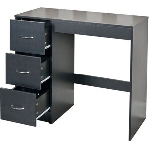 URBN Living - 3-Drawer Dressing Table - Black - Wood - Desk URBN Living - 3-Drawer Dressing Table - Black - Wood - Desk