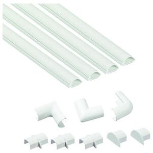 Système de goulotte pour câbles D-line Blanc 20x10mm - Kit de conduit 1m - Publicité Système de goulotte pour câbles D-line Blanc 20x10mm - Kit de conduit 1m - Publicité