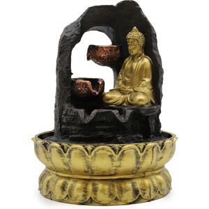 Hostenatura Buda Meditating Water Fountain - 30cm - Gold - Fountain Hostenatura Buda Meditating Water Fountain - 30cm - Gold - Fountain