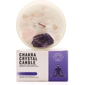 Amethyst Rose Quartz Third Eye Chakra Candle - Candle Amethyst Rose Quartz Third Eye Chakra Candle - Candle