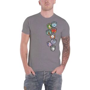 BT21 Unisex Grå Badge T-shirt - T-shirt BT21 Unisex Grå Badge T-shirt - T-shirt