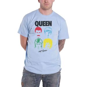 Queen Hot Space Ljusblå XXL T-shirt - Band Merchandise Queen Hot Space Ljusblå XXL T-shirt - Band Merchandise