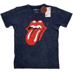 The Rolling Stones Navy Blue Snow Wash T-shirt - Unisex Rock Off The Rolling Stones Navy Blue Snow Wash T-shirt - Unisex Rock Off
