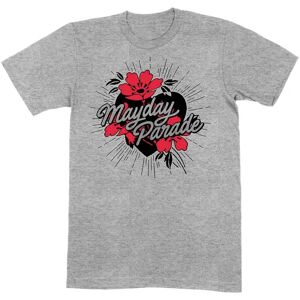 HeyRusty Mayday Parade - Hjärta Och Blommor Grå T-shirt HeyRusty Mayday Parade - Hjärta Och Blommor Grå T-shirt
