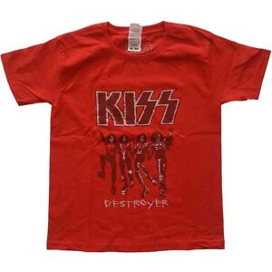 KISS Destroyer Sketch Röd Barn T-shirt - Unisex KISS Destroyer Sketch Röd Barn T-shirt - Unisex