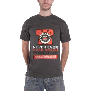 Radiohead Officiell Band T-shirt Never Pick It Up Grå Stor - T-shirt Radiohead Officiell Band T-shirt Never Pick It Up Grå Stor - T-shirt