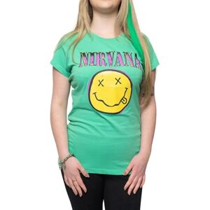 Nirvana Pink Smiley Skinny Fit T Shirt - T-shirt Nirvana Pink Smiley Skinny Fit T Shirt - T-shirt