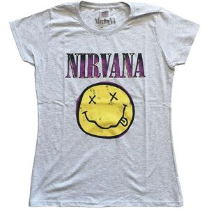 Nirvana Pink Grunge Smile Heather Grey XXL T-shirt Nirvana Pink Grunge Smile Heather Grey XXL T-shirt