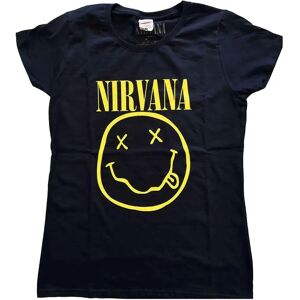 HeyRusty Nirvana Ladies T-shirt - Yellow Smiley Navy Blue - T-shirt HeyRusty Nirvana Ladies T-shirt - Yellow Smiley Navy Blue - T-shirt