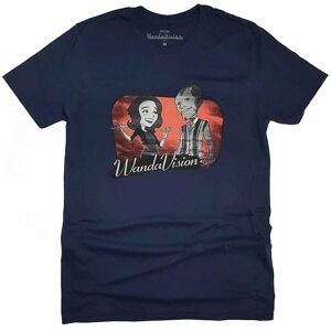 Marvel Official WandaVision Red Logo Cartoon Navy T-shirt Marvel Official WandaVision Red Logo Cartoon Navy T-shirt