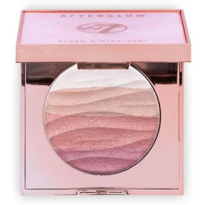 W7 Afterglow Blush & Highlighter Compact - Poudre pressée rose et or brillante - Publicité W7 Afterglow Blush & Highlighter Compact - Poudre pressée rose et or brillante - Publicité