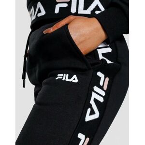 Fila Jacquared Pnl Pnt Joggers - Black - Cotton - Joggers Fila Jacquared Pnl Pnt Joggers - Black - Cotton - Joggers