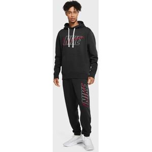 Nike Black Mens Tracksuit Set - Overhead, Fitted Cuffs Nike Black Mens Tracksuit Set - Overhead, Fitted Cuffs