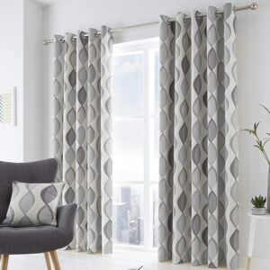 Fusion Lennox Modern Geo Print Eyelet Curtains - Curtains Fusion Lennox Modern Geo Print Eyelet Curtains - Curtains