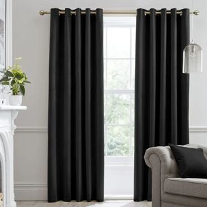 Laurence Llewelyn-Bowen Montrose Velvet Blackout Curtains - Black Laurence Llewelyn-Bowen Montrose Velvet Blackout Curtains - Black