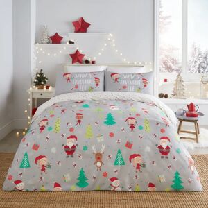 Bedlam Elf Santa Christmas Duvet Cover Set - Duvet Cover Set Bedlam Elf Santa Christmas Duvet Cover Set - Duvet Cover Set