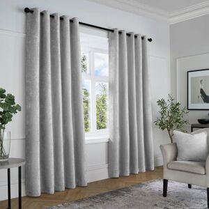 Curtina Grey Chenille Lux Eyelet Curtains - Curtains Curtina Grey Chenille Lux Eyelet Curtains - Curtains
