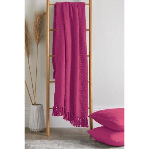 Hayden Pink Basket Weave Throw - Home Decor Hayden Pink Basket Weave Throw - Home Decor
