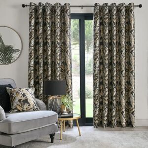 Laurence Llewelyn-Bowen Black Palm Jacquard Curtains - Curtains Laurence Llewelyn-Bowen Black Palm Jacquard Curtains - Curtains