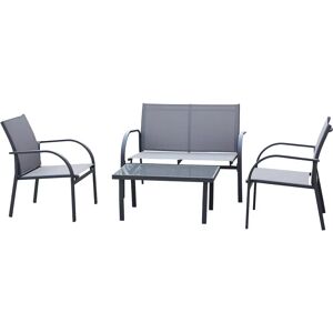 Outsunny 4pcs Patio Furniture Set Garden Sofa Glass Top Coffee Table - Patio Furniture Set Outsunny 4pcs Patio Furniture Set Garden Sofa Glass Top Coffee Table - Patio Furniture Set