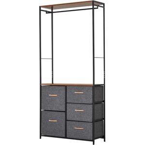 HOMCOM Storage Coat Rack Hallway Organizer Shelves - Storage Coat Rack HOMCOM Storage Coat Rack Hallway Organizer Shelves - Storage Coat Rack