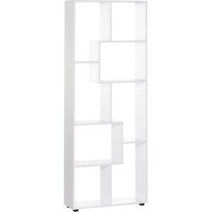 HOMCOM 7-Tier Bookshelf - White - Anti-Tipping, 8 Shelves HOMCOM 7-Tier Bookshelf - White - Anti-Tipping, 8 Shelves
