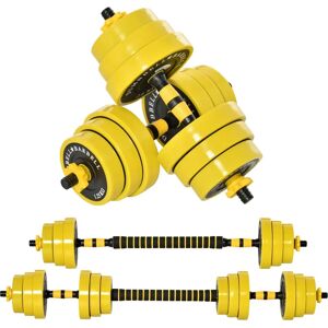 HOMCOM 20KG Fitness Set - Dumbbell & Barbell with Plates HOMCOM 20KG Fitness Set - Dumbbell & Barbell with Plates