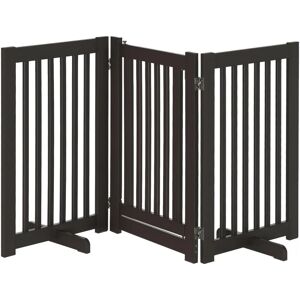 PawHut PawHut MDF Dog Gate Step over Panel Fence Expandable Folding withLatch Support Feet brown One Size Unisex PawHut PawHut MDF Dog Gate Step over Panel Fence Expandable Folding withLatch Support Feet brown One Size Unisex