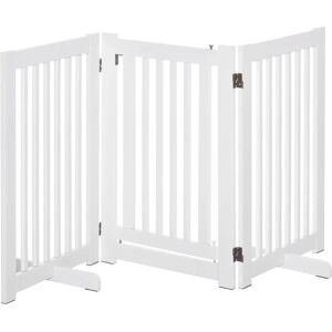 PawHut White 155cm Expandable 3-Panel Dog Gate - Dog Gate PawHut White 155cm Expandable 3-Panel Dog Gate - Dog Gate