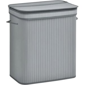 HOMCOM 100L Laundry Basket Grey - Removable Lining HOMCOM 100L Laundry Basket Grey - Removable Lining