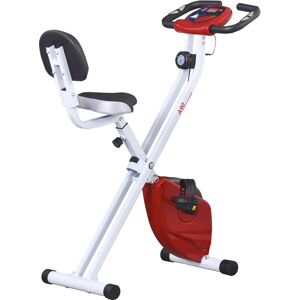 HOMCOM Magnetic Resistance Exercise Bike - Foldable LCD, Adjustable Seat, Red - Exercise Bike HOMCOM Magnetic Resistance Exercise Bike - Foldable LCD, Adjustable Seat, Red - Exercise Bike