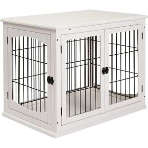 PawHut White Indoor Cat & Dog Furniture - Multi-Use Pet Cage PawHut White Indoor Cat & Dog Furniture - Multi-Use Pet Cage