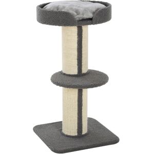 PawHut Grey Cat Tree - 91cm Activity Tower & Scratching Post PawHut Grey Cat Tree - 91cm Activity Tower & Scratching Post