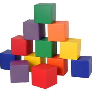 HOMCOM 12 PCs Soft Play Blocks - Multicolor - Soft Foam Toy for Kids HOMCOM 12 PCs Soft Play Blocks - Multicolor - Soft Foam Toy for Kids