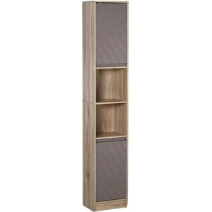 HOMCOM Grey Bathroom Storage Cabinet - 170cm Slim Tower HOMCOM Grey Bathroom Storage Cabinet - 170cm Slim Tower