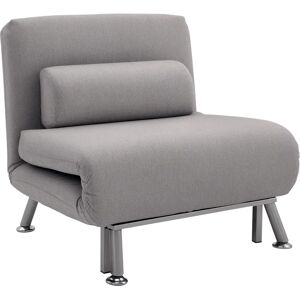 HOMCOM Grey Single Sofa Bed - Convertible 5-Position - Sofa Bed HOMCOM Grey Single Sofa Bed - Convertible 5-Position - Sofa Bed